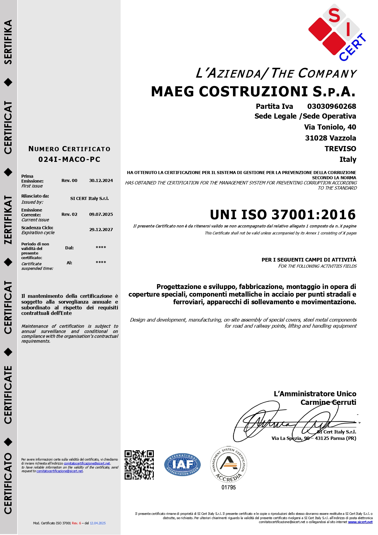 UNI ISO 37001:2016